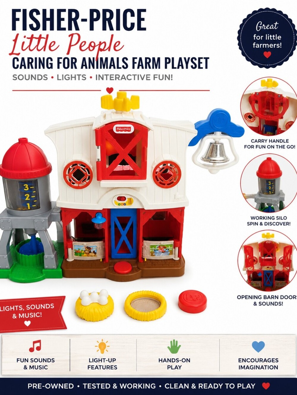 Fisher-Price Little People Caring for Animals Farm Playset
